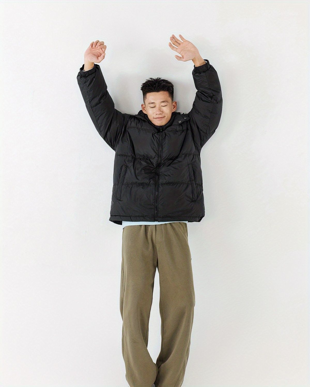 OWOX Kapuzenjacke mit abnehmbarer Kapuze, Color-Block, 90 Weiß, Enten-Paar-Daunenjacke, Wintermantel für Damen, kältebeständig, warm und dick gefüttert_voghion.com