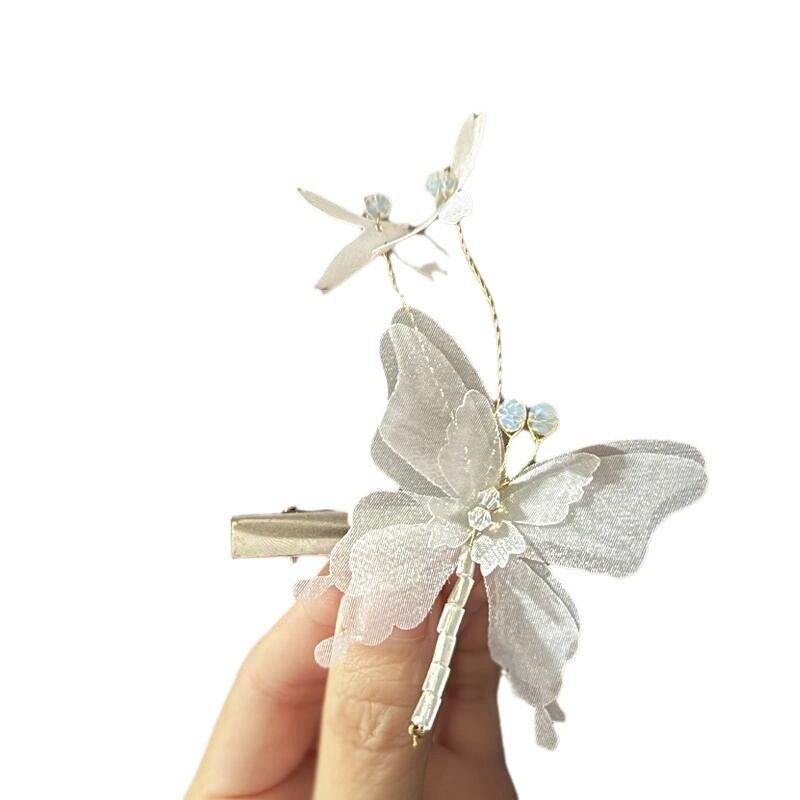 Vlinder haarspeld bos stijl bruiloft fee haaraccessoires_voghion.com