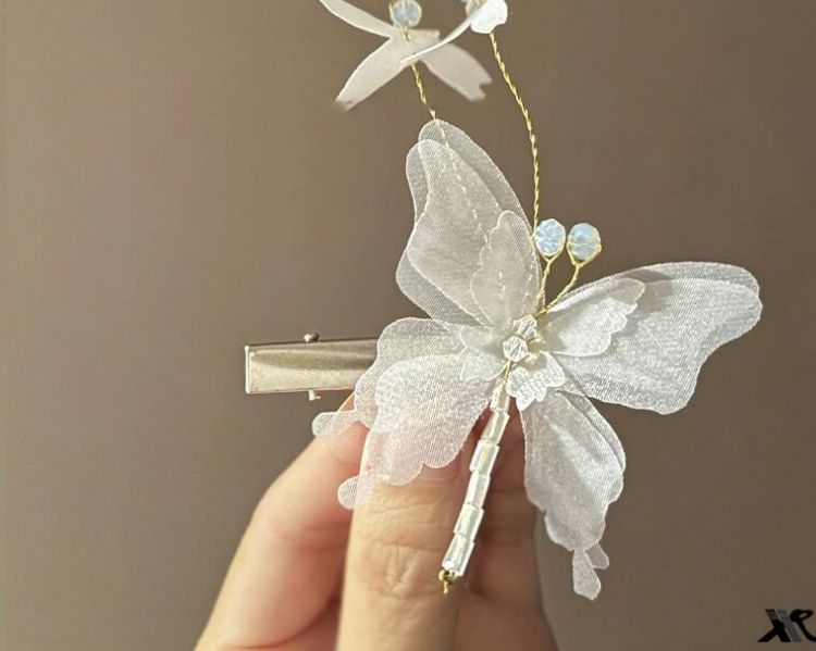 Vlinder haarspeld bos stijl bruiloft fee haaraccessoires_voghion.com