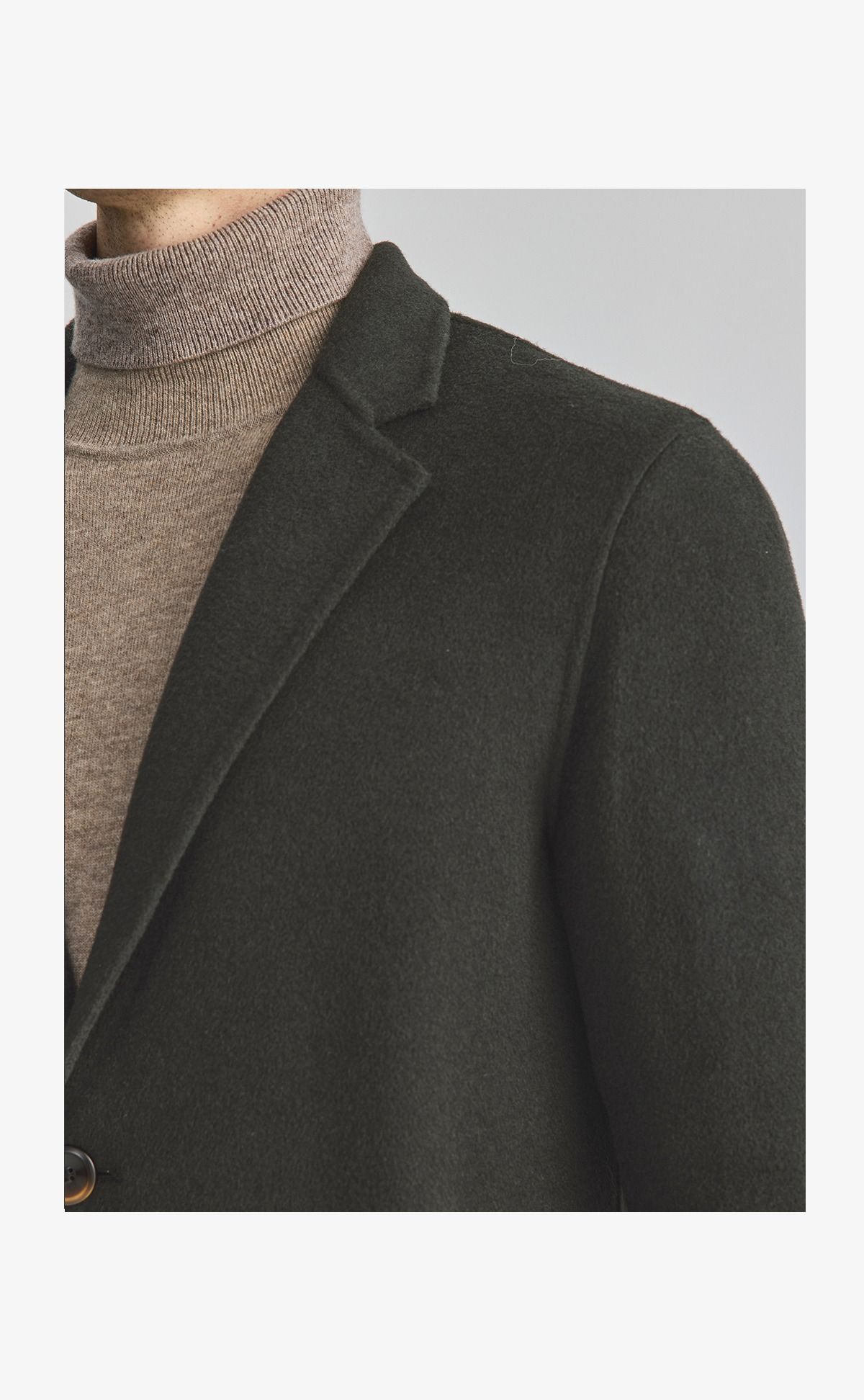 MindBridge winter Woollen cloth Windbreaker man tailored collar Wool loose coat 24 The new tailored collar wool overcoat
