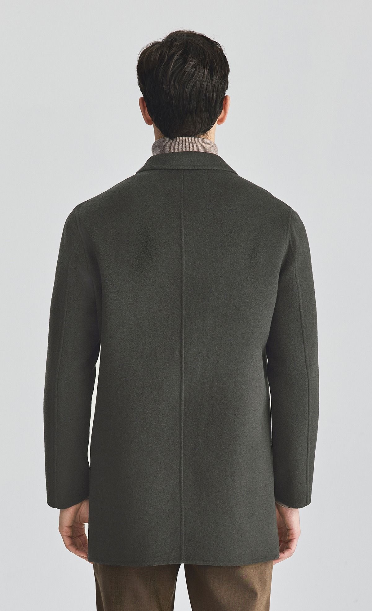 MindBridge winter Woollen cloth Windbreaker man tailored collar Wool loose coat 24 The new tailored collar wool overcoat