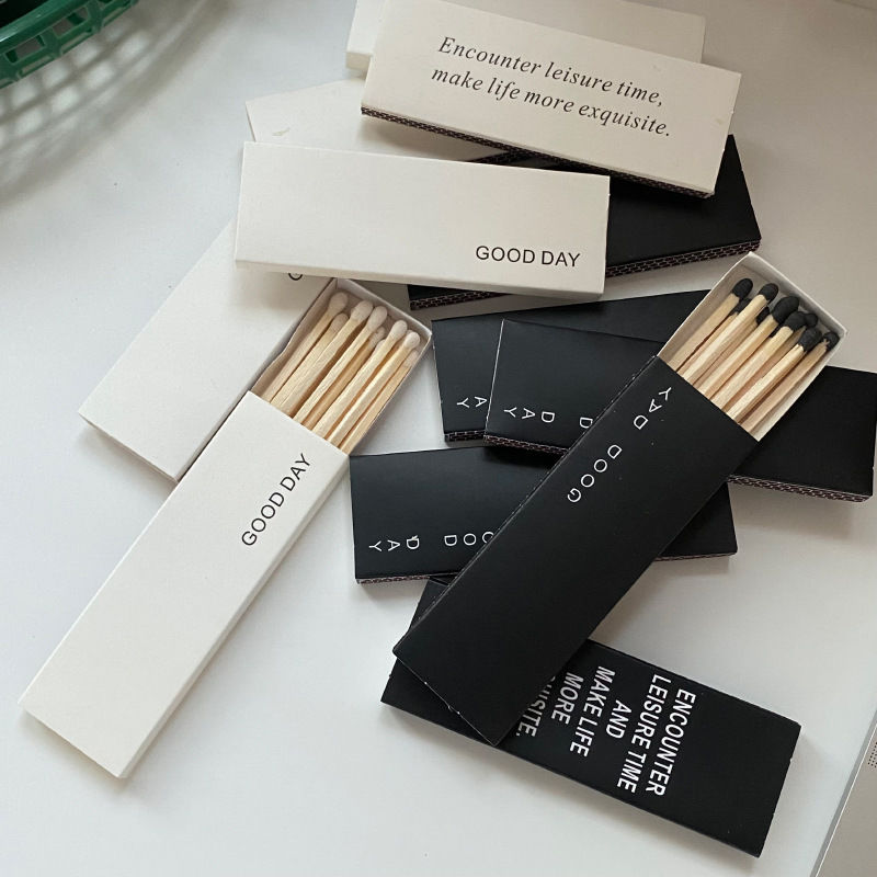 Five-Pack Extended Scented Candles, Ins Style Old-Fashioned Matches For Birthday Lighting_voghion.com