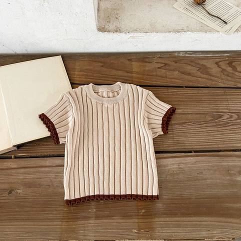 Komplet sweter i szorty dla niemowląt w stylu casual_voghion.com