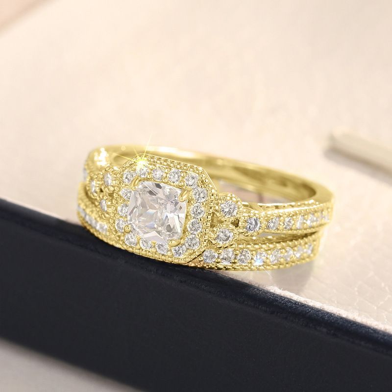 Anello di design per donna con zirconi stile vintage francese_voghion.com