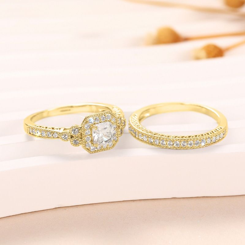 Anello di design per donna con zirconi stile vintage francese_voghion.com