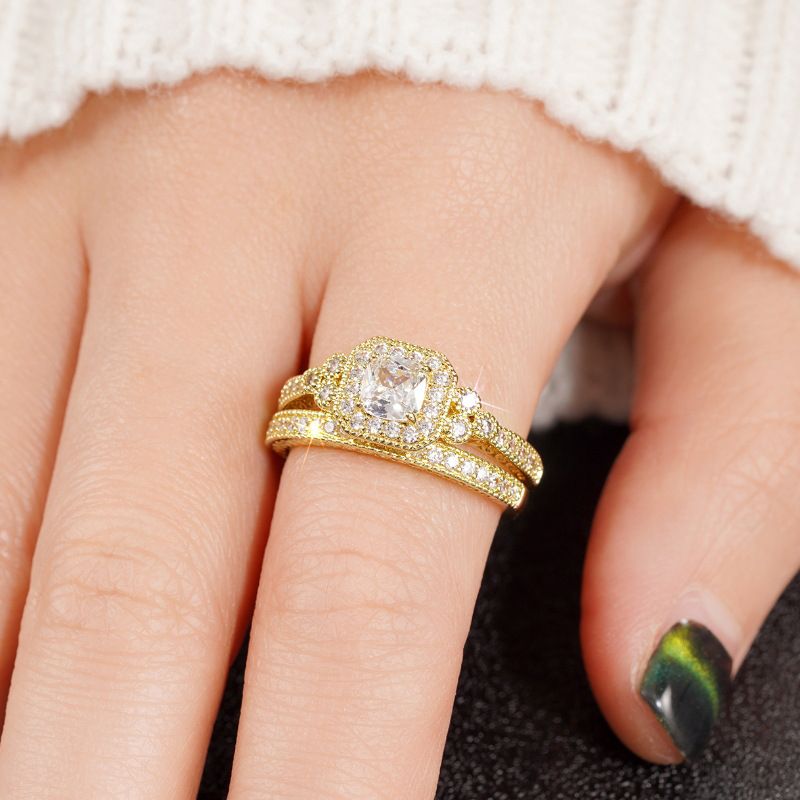 Anello di design per donna con zirconi stile vintage francese_voghion.com