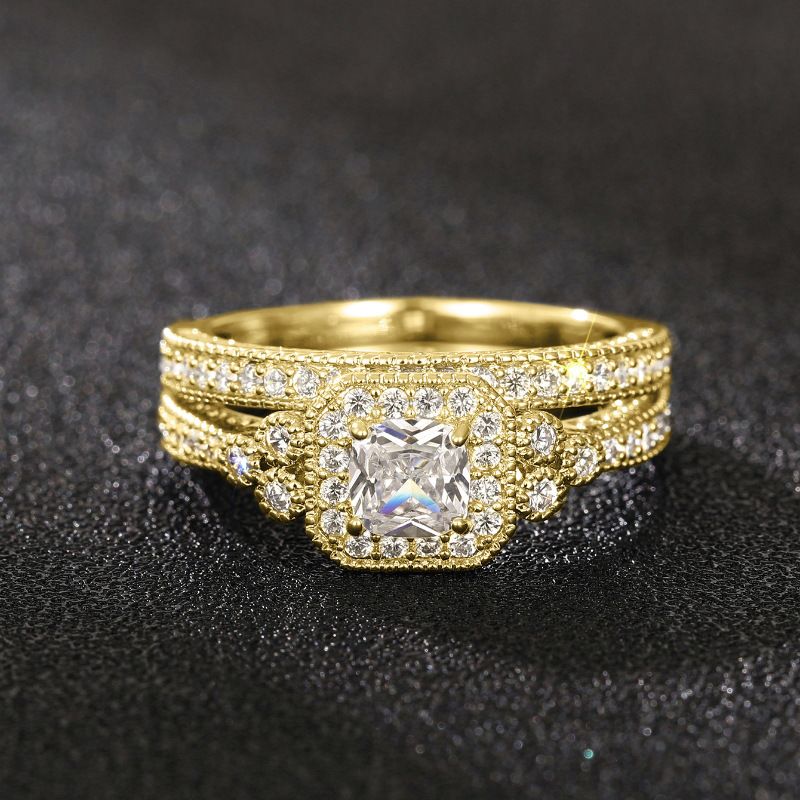 Anello di design per donna con zirconi stile vintage francese_voghion.com