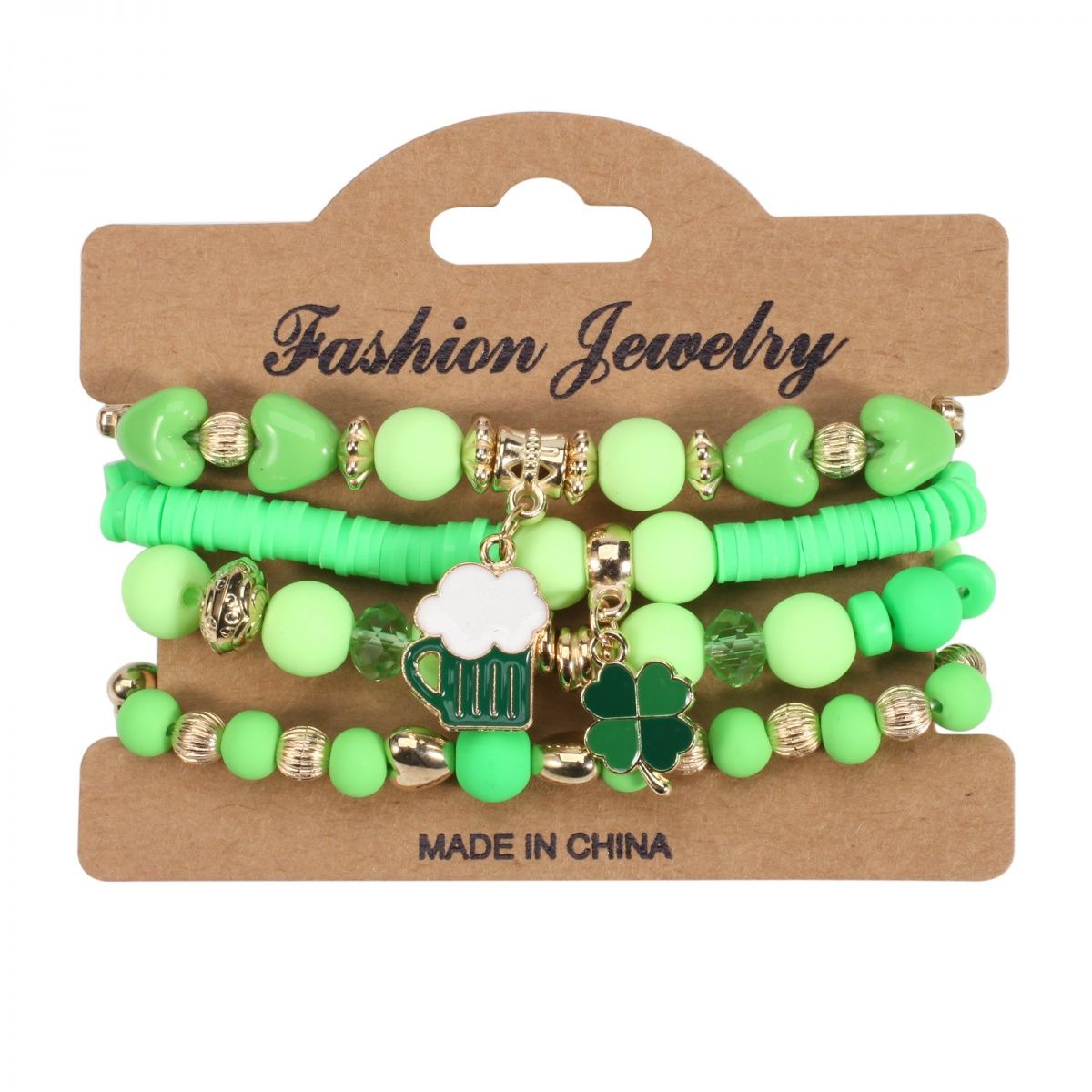 Conjunto de pulseiras com berloques são patrício para sorte_voghion.com