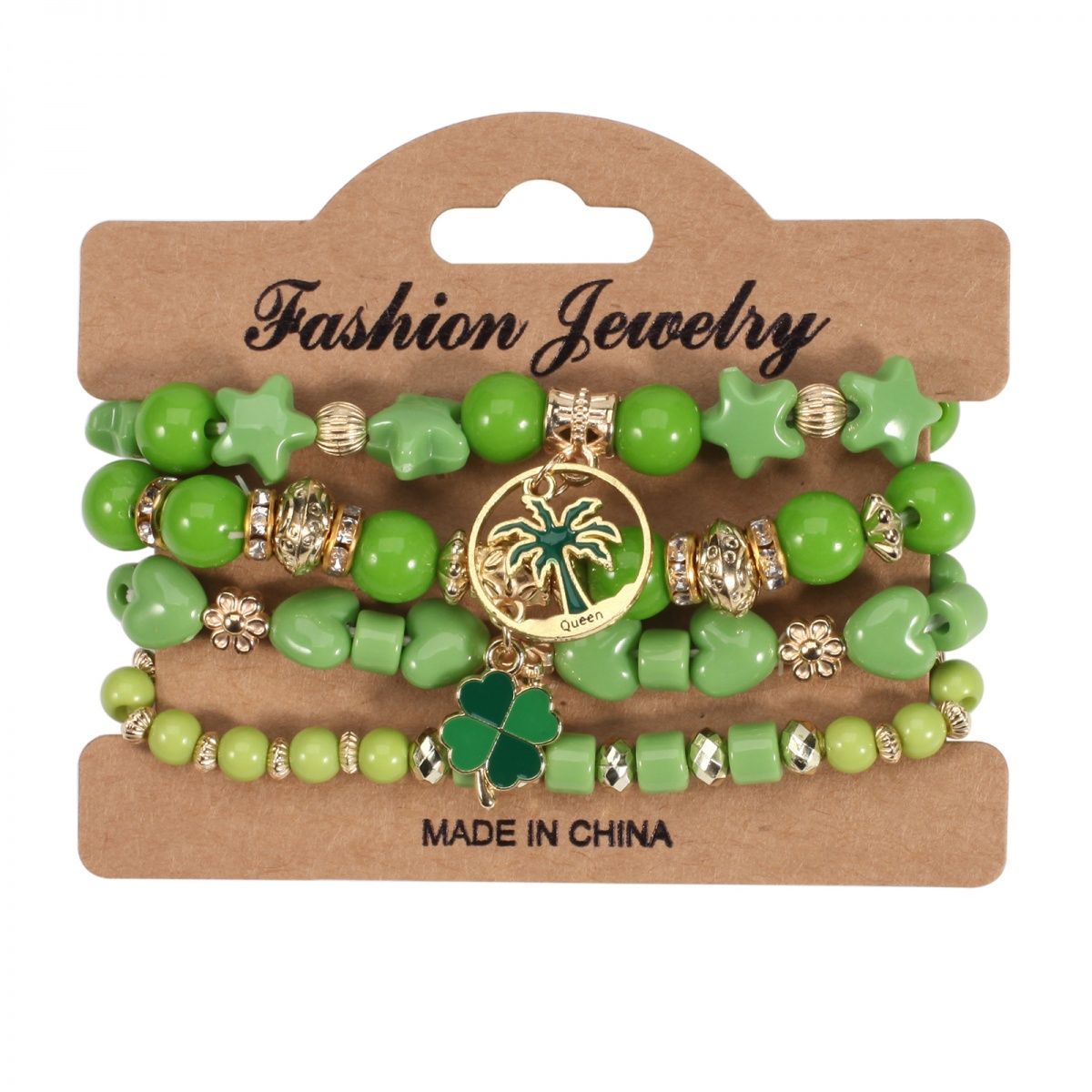 Conjunto de pulseiras com berloques são patrício para sorte_voghion.com