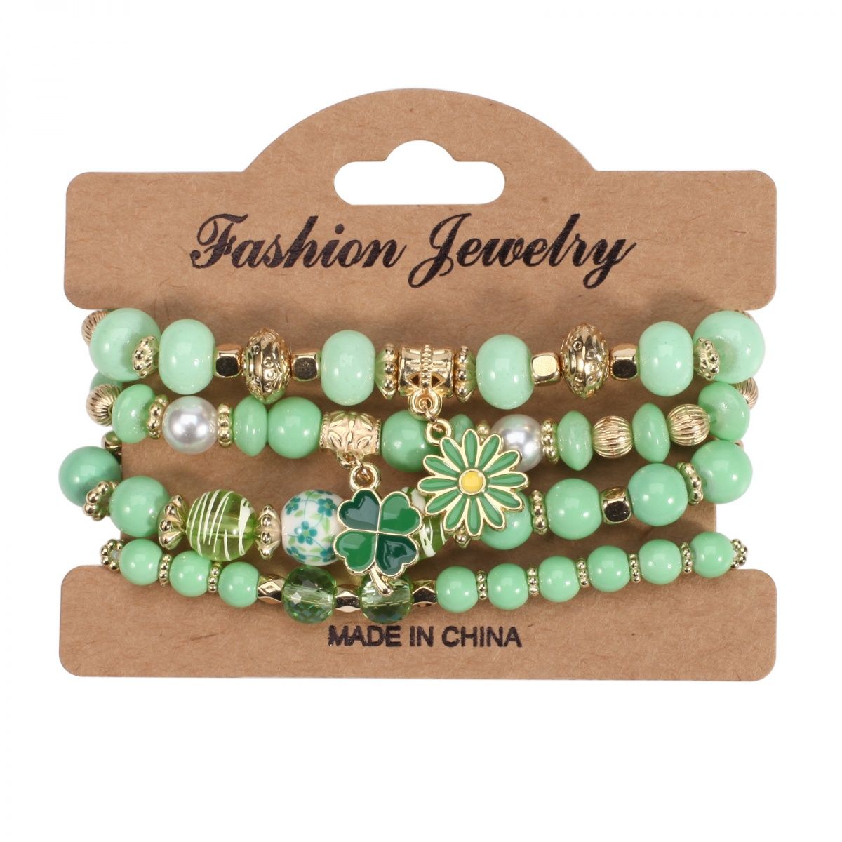 Conjunto de pulseiras com berloques são patrício para sorte_voghion.com