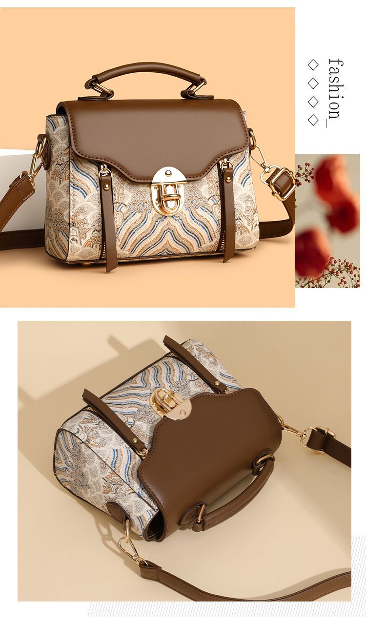 High-end Women's Bag, Spring/summer Fashion Handbag With Lock Clasp, Stylish Versatile Small Square_voghion.com