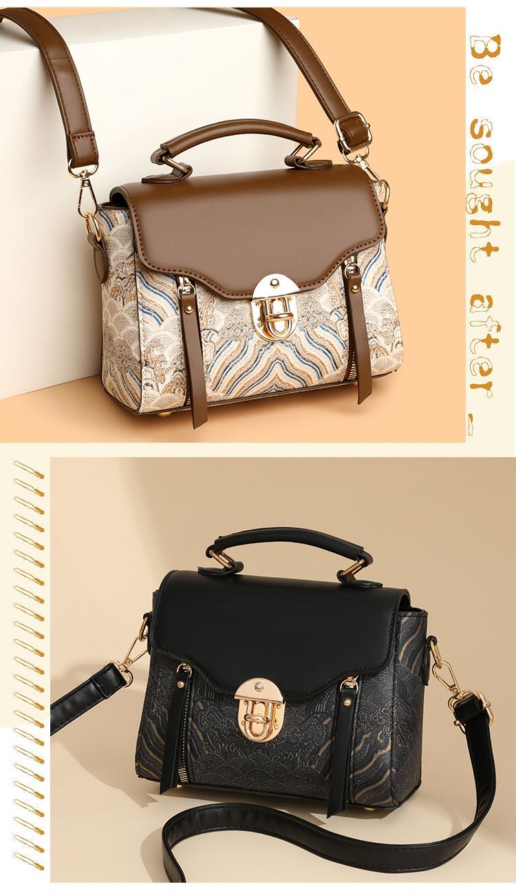 High-end Women's Bag, Spring/summer Fashion Handbag With Lock Clasp, Stylish Versatile Small Square_voghion.com