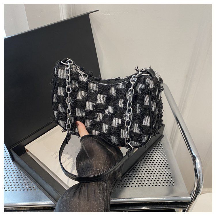 Bolsa hobo acolchoada estilo coreano minimalista moda mulher_voghion.com