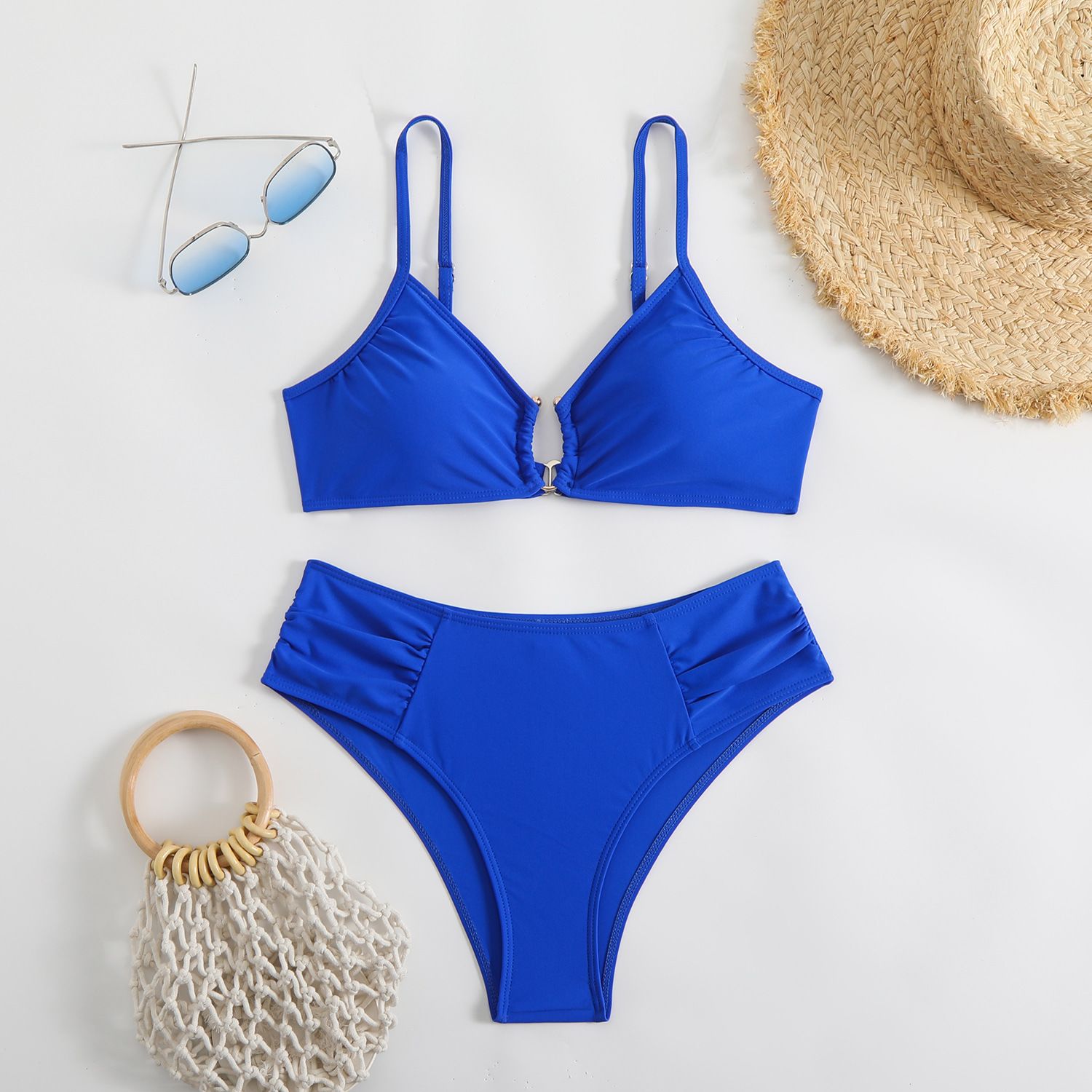 Solid Colour Triangle Bikini For Women Sexy Two-piece Swimsuit_voghion.com