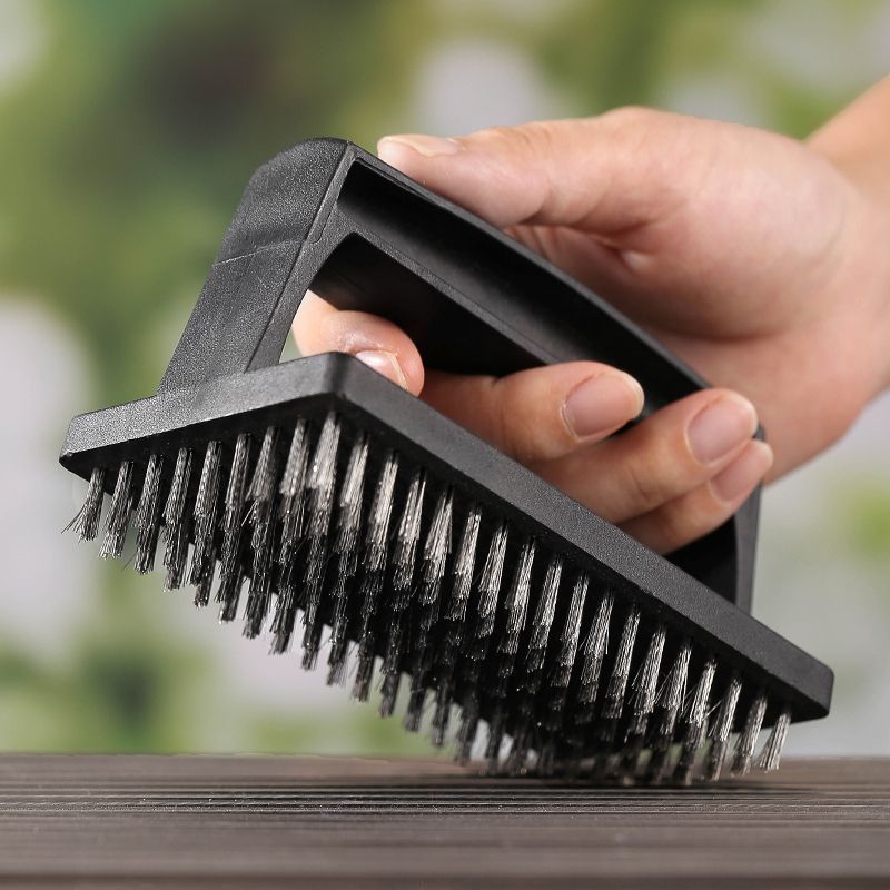 Grill Stain Removal BBQ Cleaning Kitchen Household Tile Sink Brush Steel Wool Scouring Pad_voghion.com