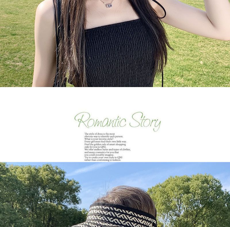 Faltbarer Reisehut mit großer Krempe und offenem Oberteil für Damen, neuer Sommersonnenhut mit UV-Schutz, atmungsaktiver Strohhut_voghion.com