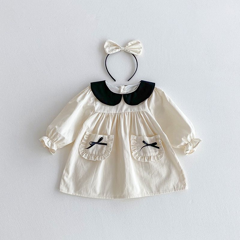 Frühling 2025 Babykleidung für Mädchen: Neues langärmeliges süßes Prinzessinnenkleid für Mädchen – stilvolles Herbstkleid_voghion.com