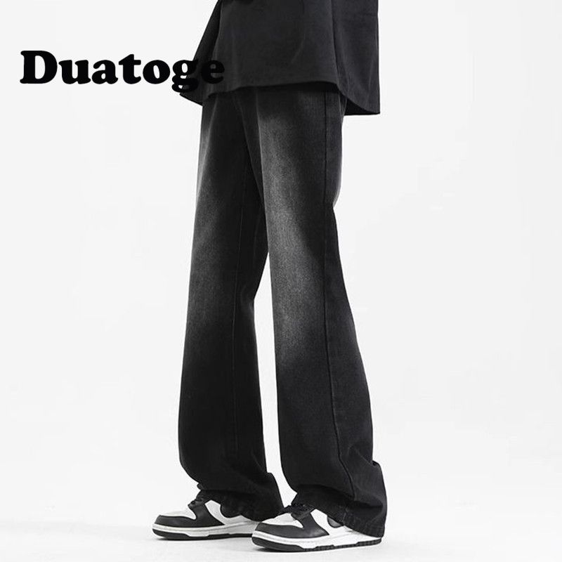 Weird Beast Micro-pull Jeans Men's Gradual Change Of Leisure Straight Slim Autumn And Winter American High Street Trend Pants Men_voghion.com
