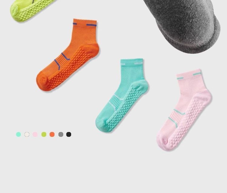 Antibacterial Professional Running Mid-calf Socks With Massage Sole_voghion.com