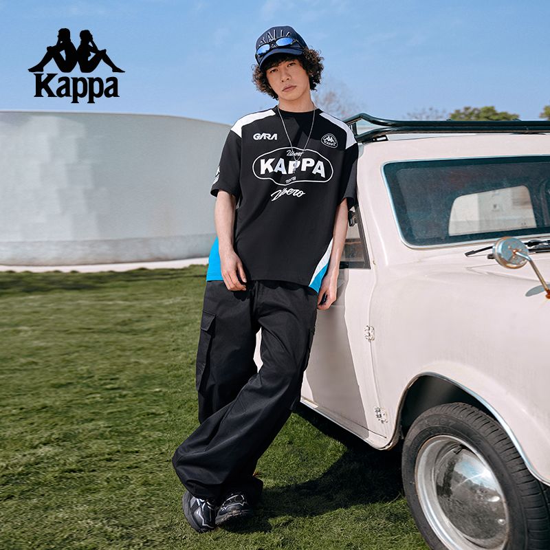 Kappa卡帕背靠背运动t恤男夏季新款休闲纯棉短袖情侣款美式上衣女 图片 5