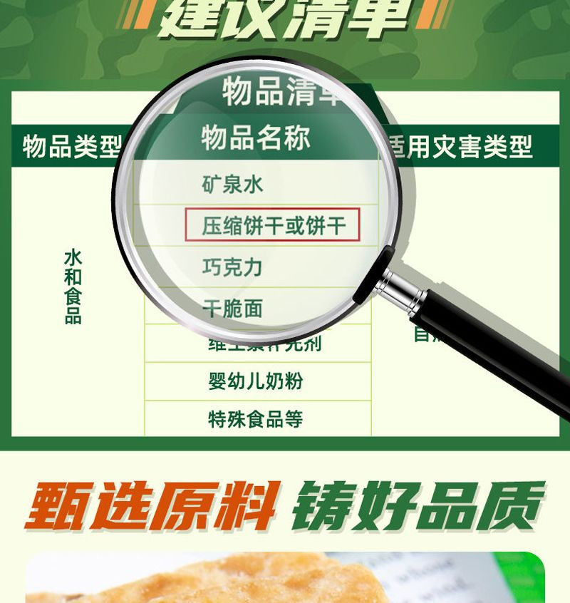 【应急推荐】压缩饼干充饥代餐饱腹压缩干粮户外能量棒休闲零食品