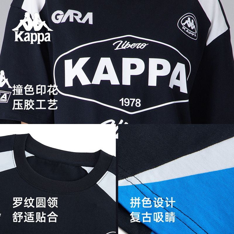 Kappa卡帕背靠背运动t恤男夏季新款休闲纯棉短袖情侣款美式上衣女 图片 3