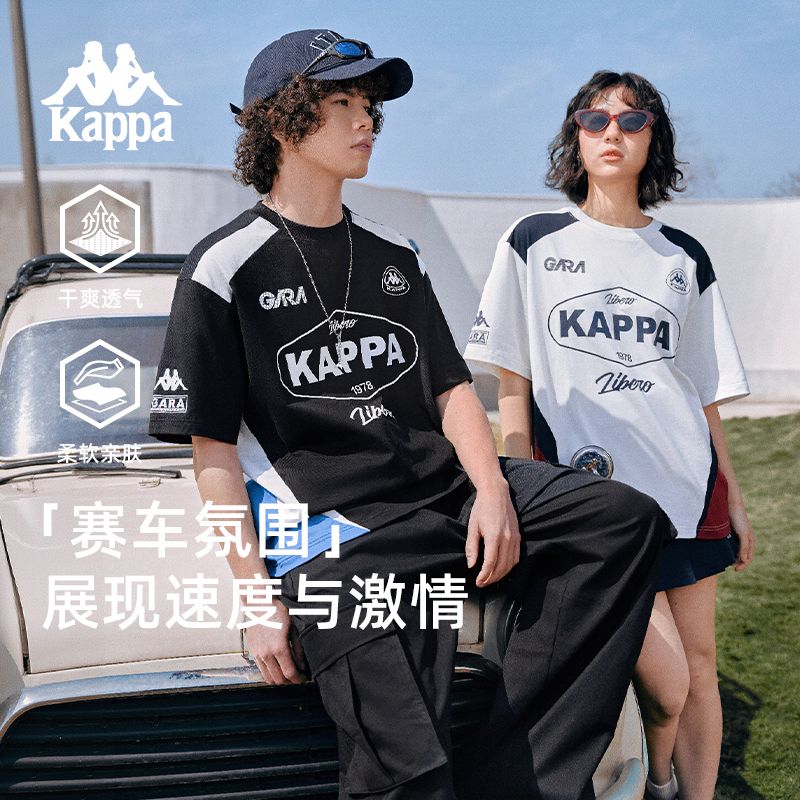 Kappa卡帕背靠背运动t恤男夏季新款休闲纯棉短袖情侣款美式上衣女 图片 7