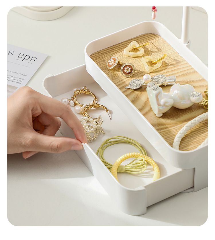 双层首饰收纳挂架多功能珠宝首饰架手链项链耳环发饰展示架家用