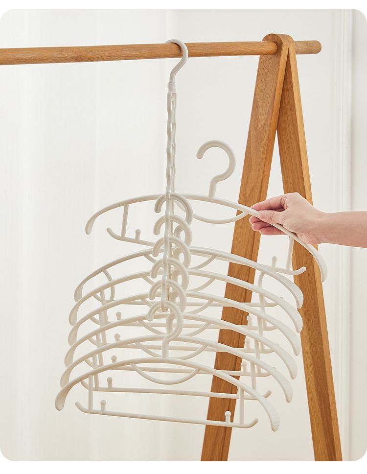 免打孔竖排晾衣架 加厚防滑衣橱旋转挂钩 服装店展示架阳台晾晒架