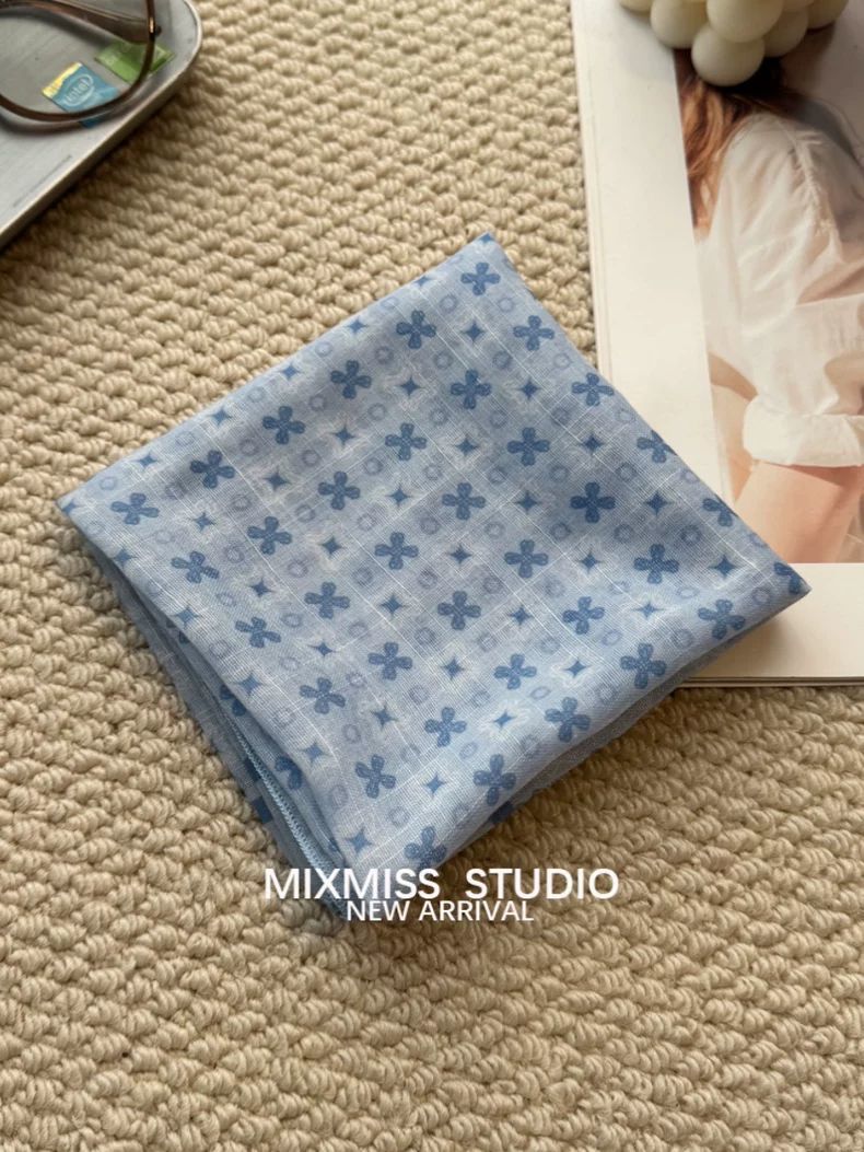 Silk Scarf For Women Summer Thin Neck Square Headscarf Red_voghion.com