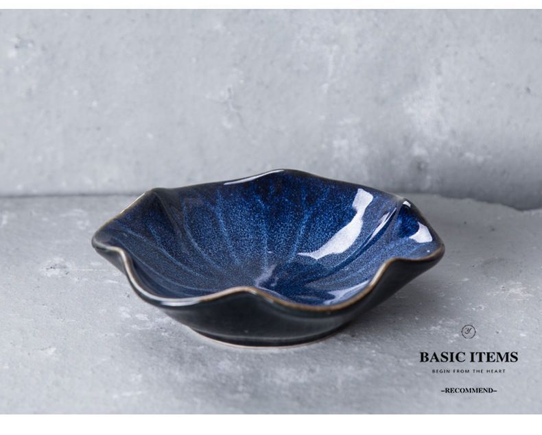 Chinese Style Aesthetic Lotus Leaf Ceramic Bowl Plate Cup Saucer Afternoon Tea Set Single Person Complete Tableware Home_voghion.com