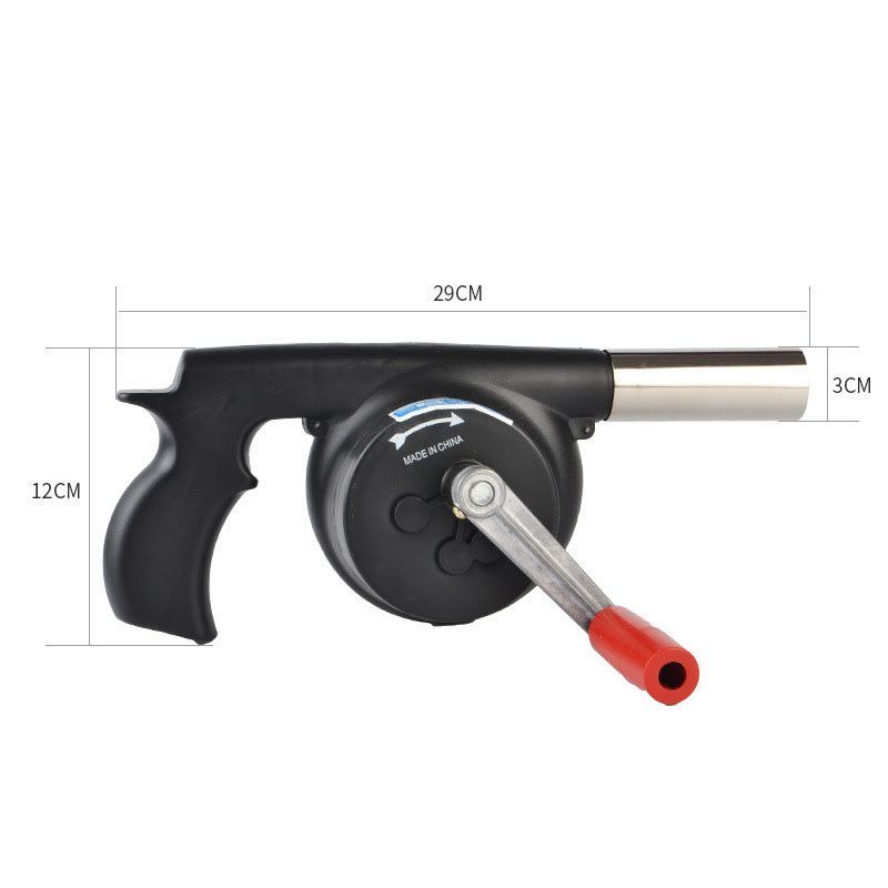 Outdoor Hand Crank Starter Manual BBQ Camping Fire Tool Portable Blower_voghion.com