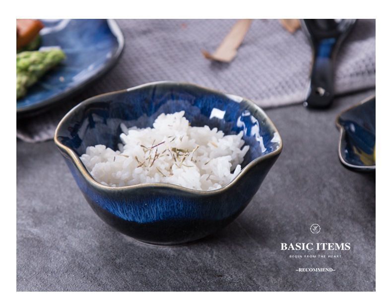 Chinese Style Aesthetic Lotus Leaf Ceramic Bowl Plate Cup Saucer Afternoon Tea Set Single Person Complete Tableware Home_voghion.com