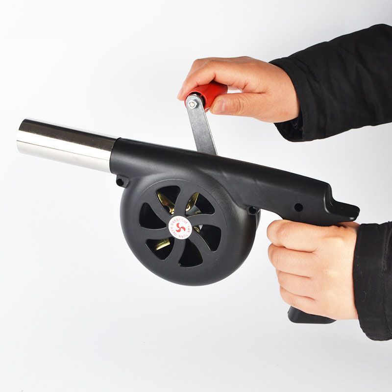 Outdoor Handkurbel Starter Handbuch BBQ Camping Feuer Werkzeug Tragbares Gebläse_voghion.com