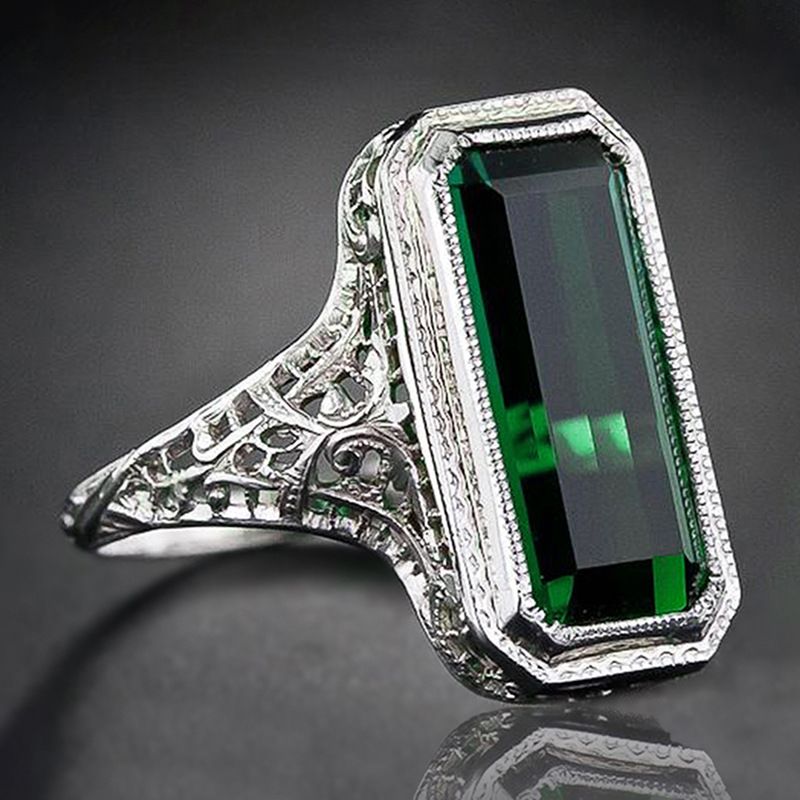 European American Cross-border High-end Emerald Zircon For Women, New Ins Style, Elegant Evening Design, Luxurious And_voghion.com