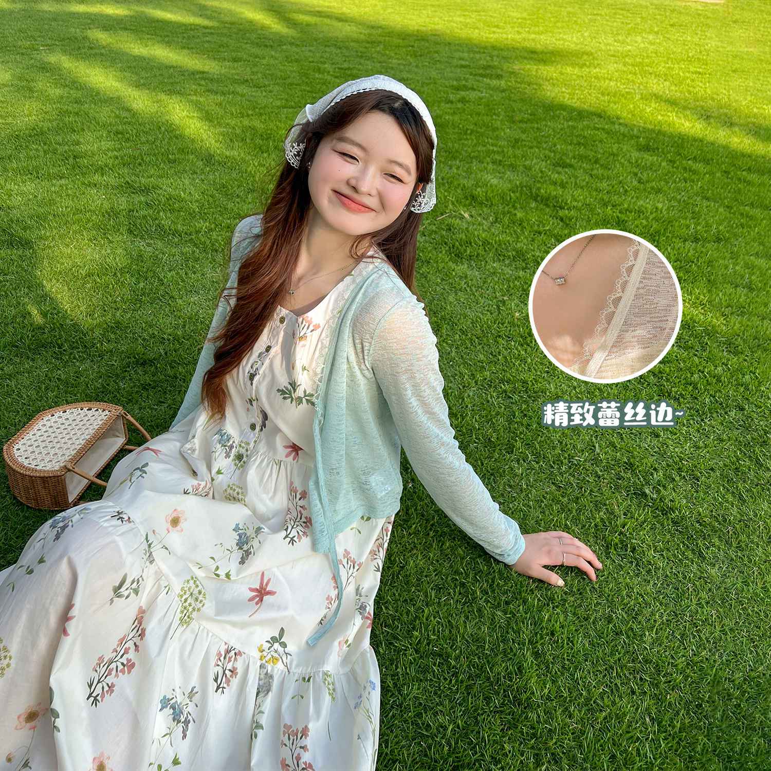 大码百分百2026夏新款女装百搭多色薄款防晒小开衫多色V领针织衫【10天内发货】 图片 2