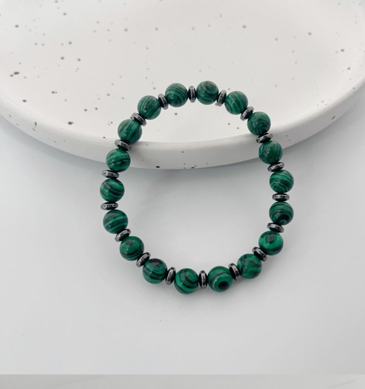 Braccialetto di perline di malachite colorato con croce di fede, gioielli di alta qualità, transfrontaliero europeo e americano, per l'assemblea di culto_voghion.com