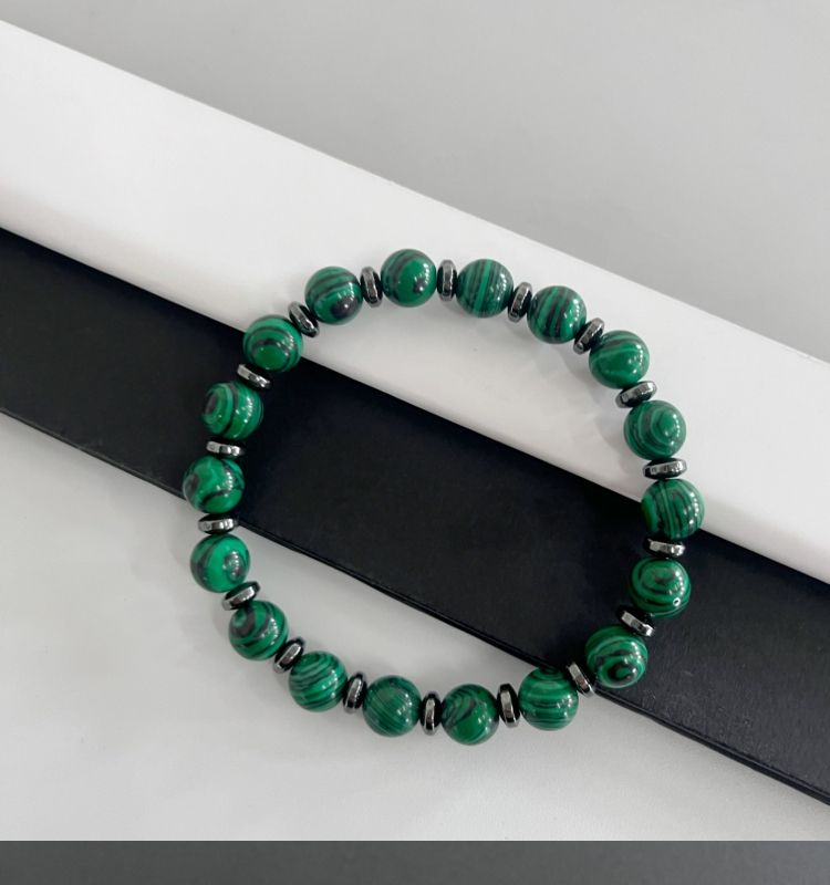 Braccialetto di perline di malachite colorato con croce di fede, gioielli di alta qualità, transfrontaliero europeo e americano, per l'assemblea di culto_voghion.com