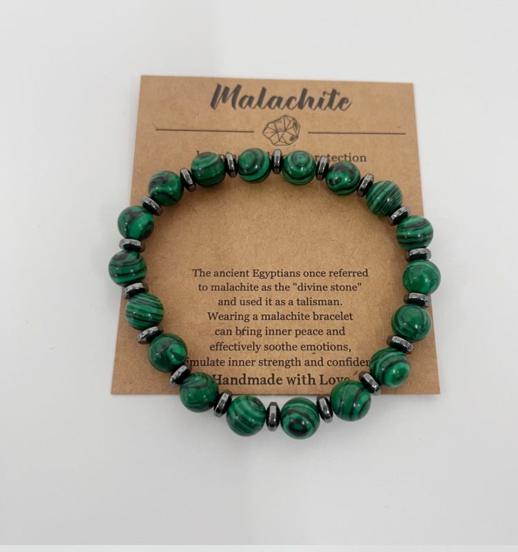 Braccialetto di perline di malachite colorato con croce di fede, gioielli di alta qualità, transfrontaliero europeo e americano, per l'assemblea di culto_voghion.com