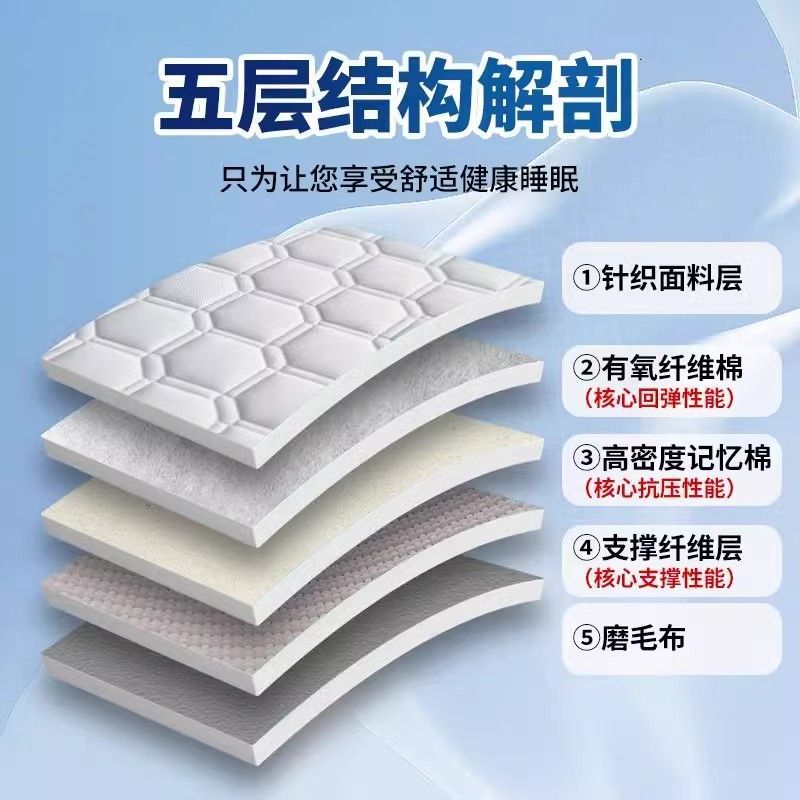 加厚四季款床垫学生宿舍家用双人榻榻米海绵垫单人褥子软垫铺底 图片 5
