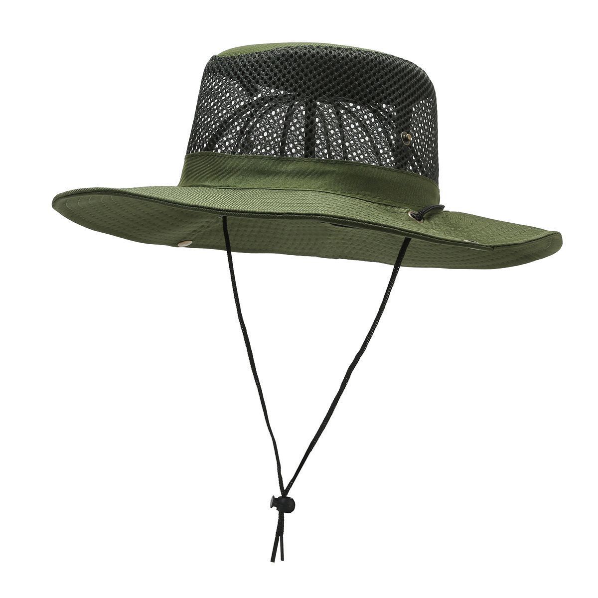 Men's Breathable Fisherman Summer UV Protection Outdoor Fishing Sun Hat Hiking_desvips.com