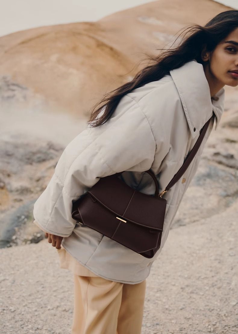 Borsa a tracolla donna in vera pelle borsa spalla design francese_voghion.com
