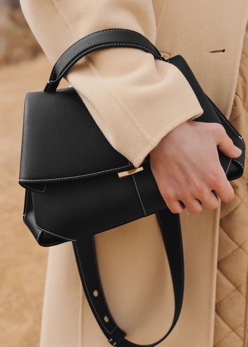 Borsa a tracolla donna in vera pelle borsa spalla design francese_voghion.com