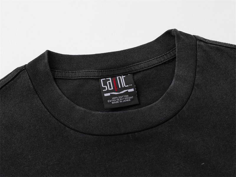 Vintage High Street Distressed Ripped Summer Short-Sleeve T-Shirt For Men And Women Trendy Brand_viptrois.com