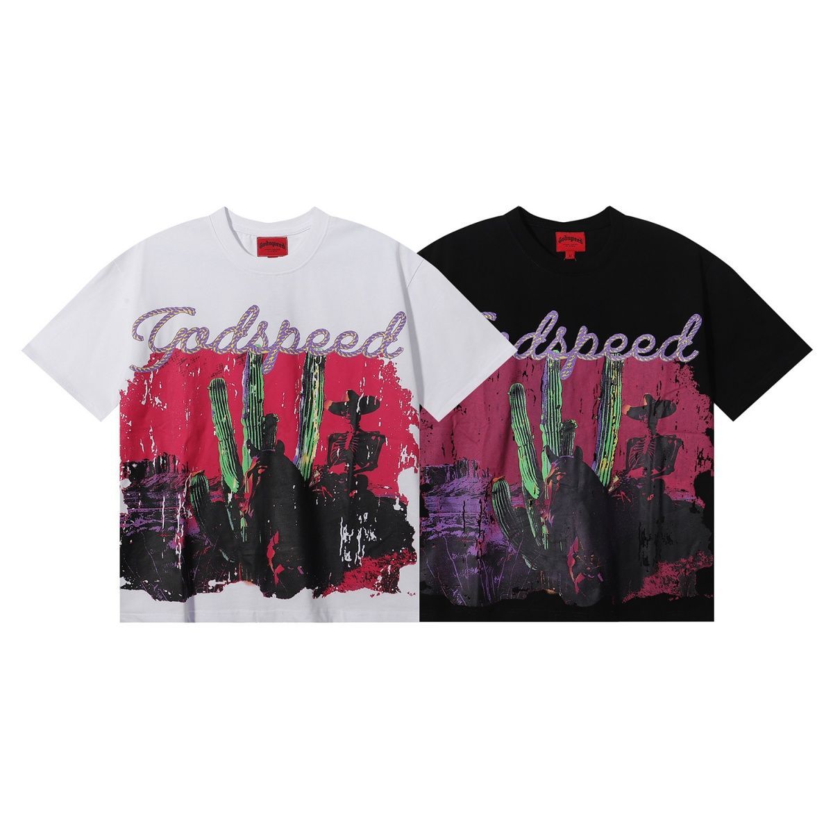 Brand Skull And Rose Print Casual Short-Sleeve T-Shirt, Same Style For Couples_viptrois.com
