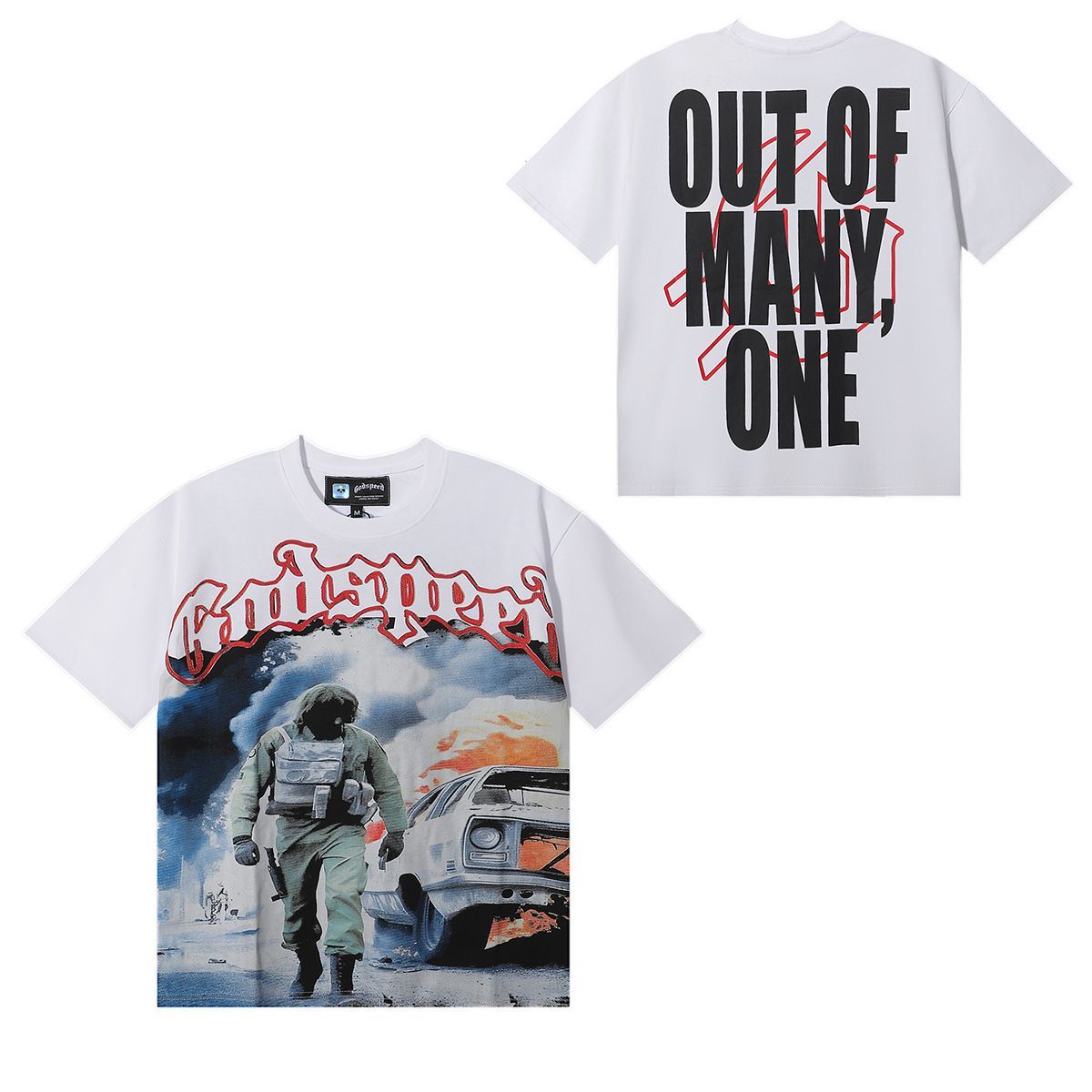 Brand Skull And Rose Print Casual Short-Sleeve T-Shirt, Same Style For Couples_viptrois.com