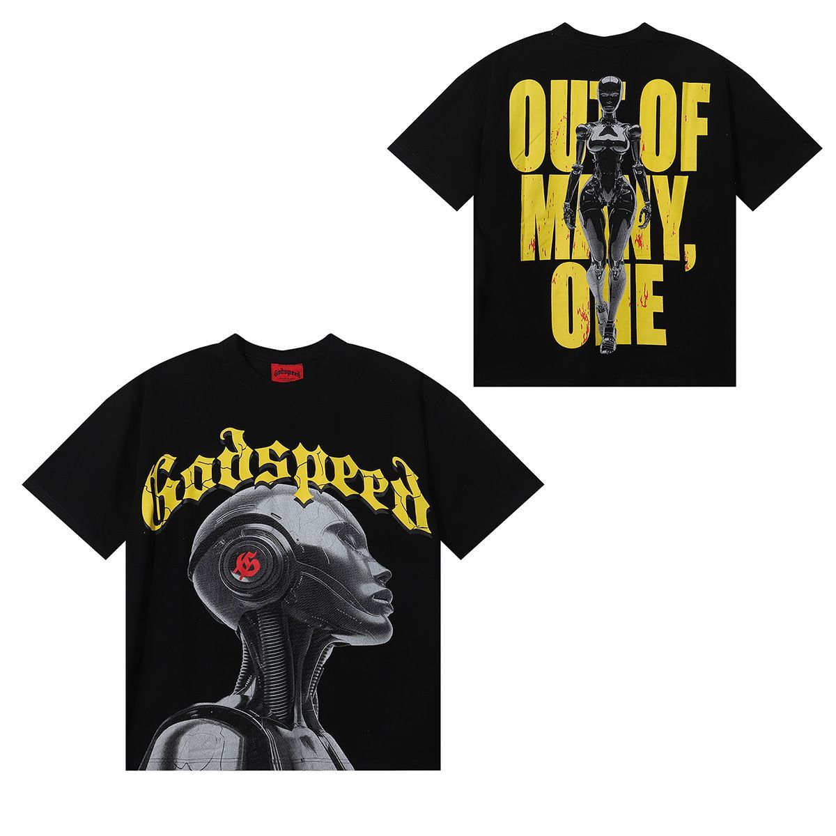 Brand Skull And Rose Print Casual Short-Sleeve T-Shirt, Same Style For Couples_viptrois.com