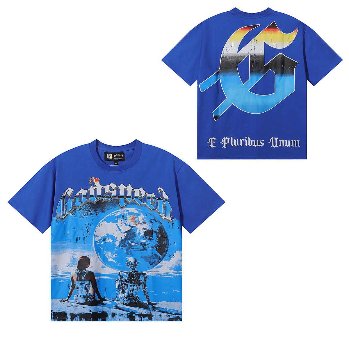 Brand Skull And Rose Print Casual Short-Sleeve T-Shirt, Same Style For Couples_viptrois.com