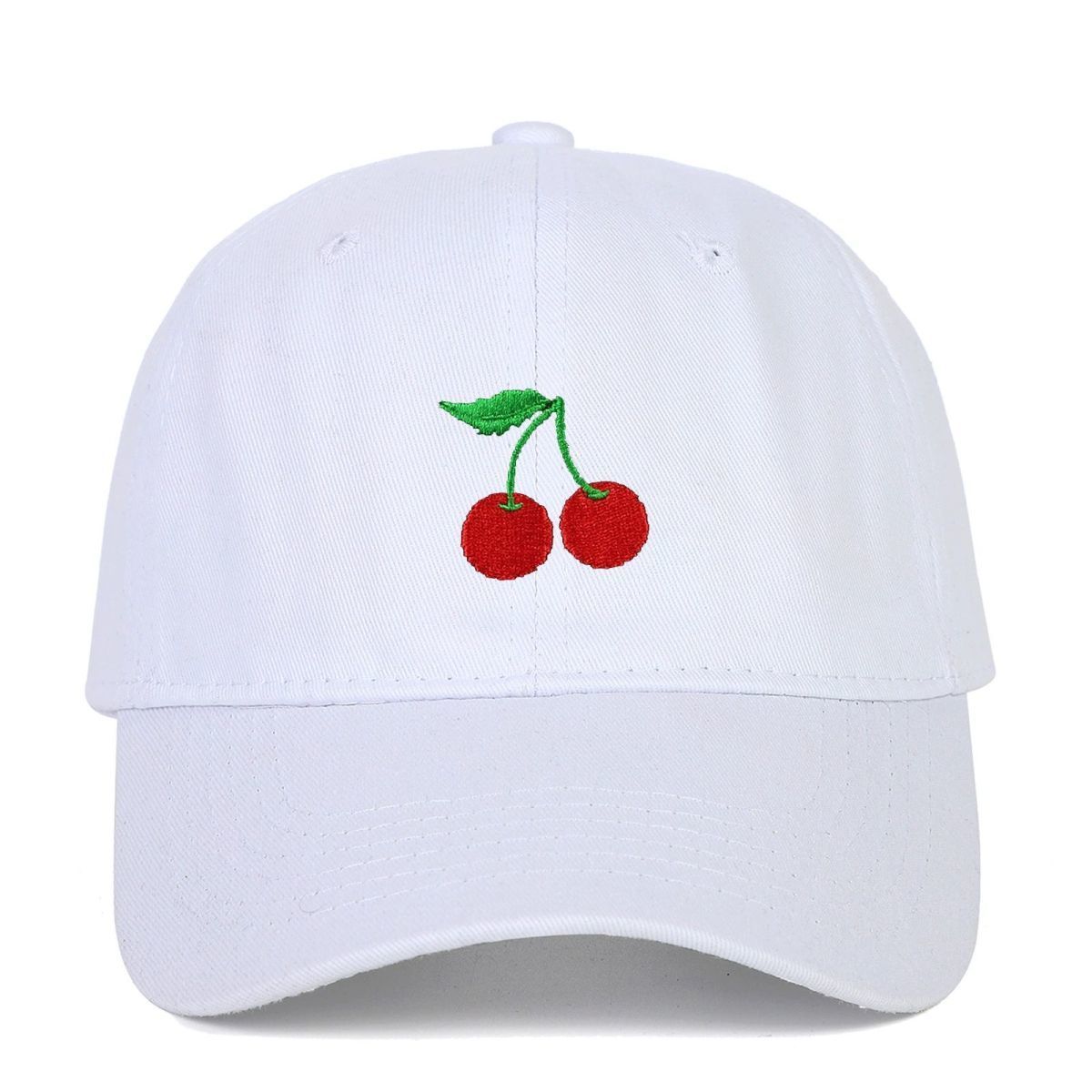 Cappellino da baseball con ricamo ciliegia unisex_voghion.com
