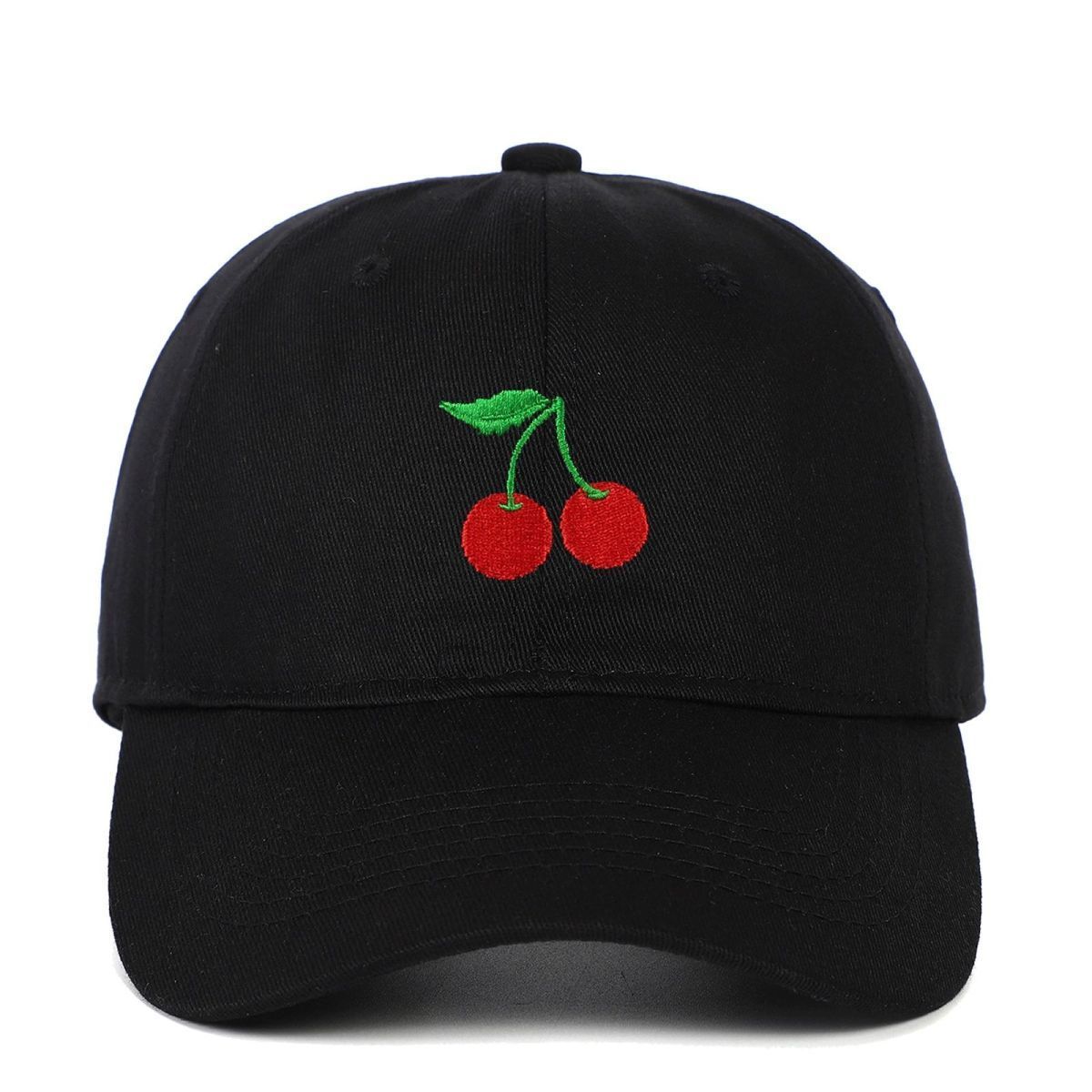 Cappellino da baseball con ricamo ciliegia unisex_voghion.com